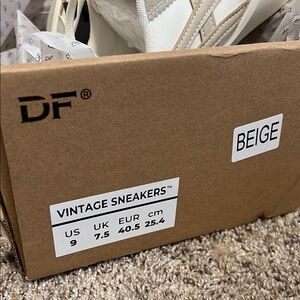 DF Beige Vintage Sneakers for Women